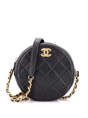 Chanel Round Chain Crossbody Bag #246438C33B